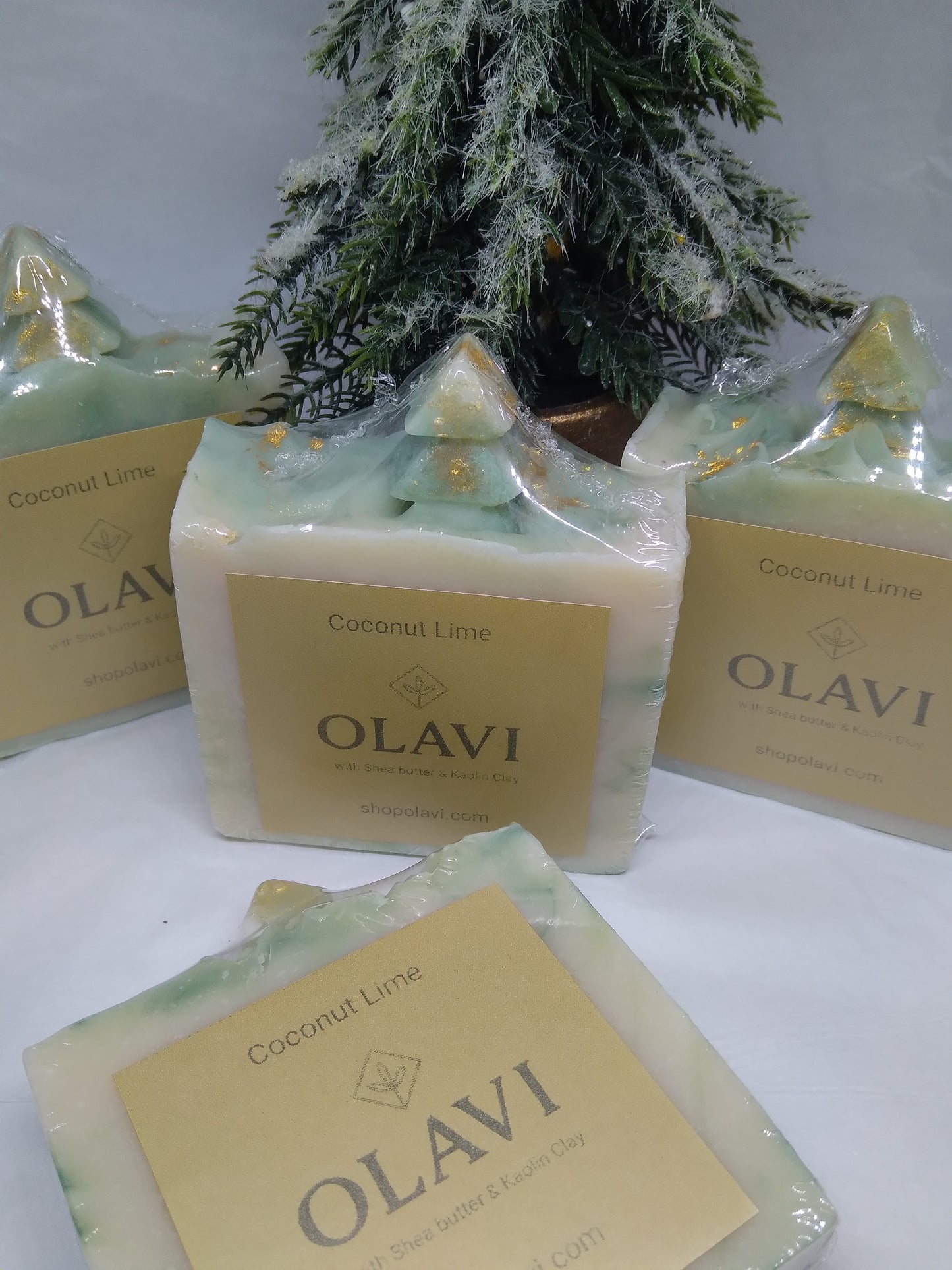 Coconut Lime Christmas Tree Soap
