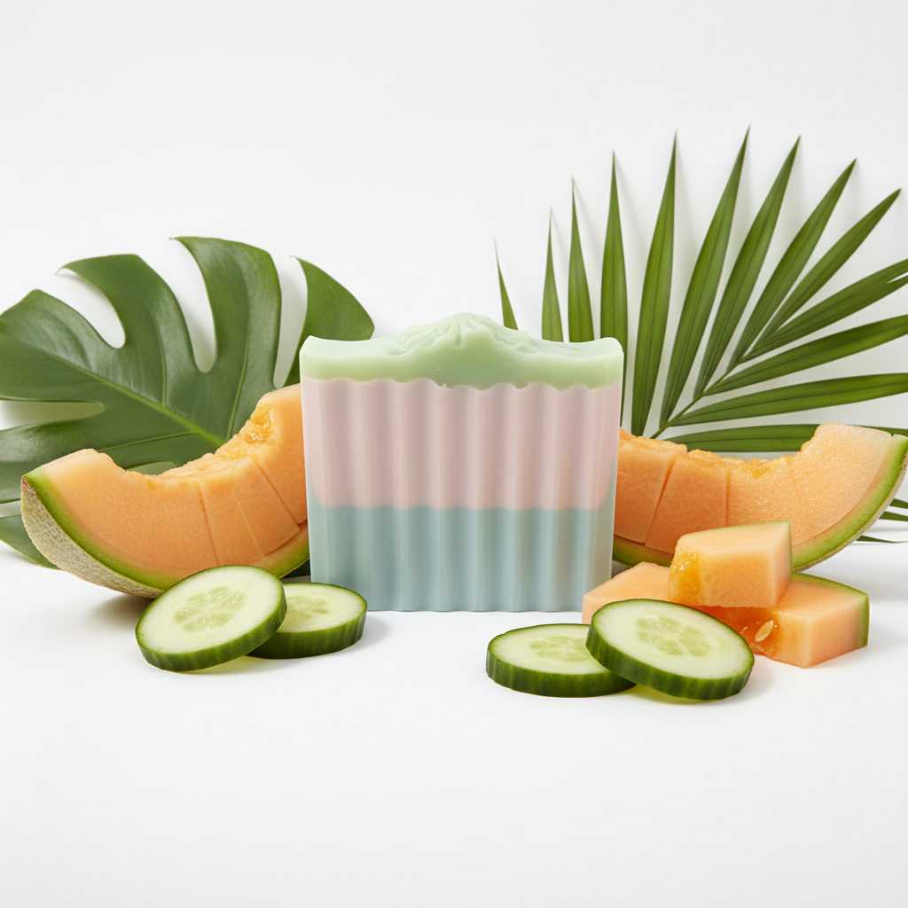Cucumber Melon Glycerin Soap Bar – Fresh, Cooling & Hydrating