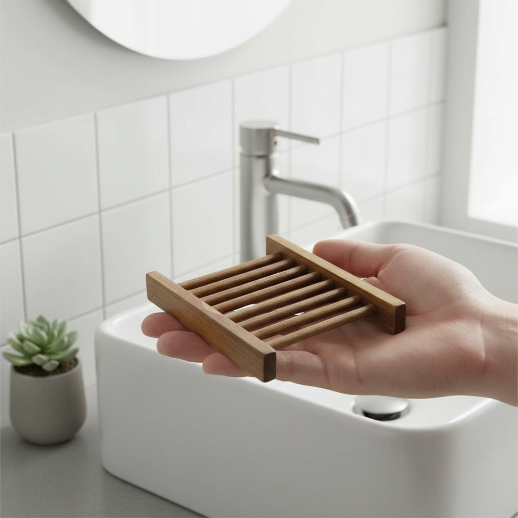 Wooden Soap Holder – Bamboo Draining Tray