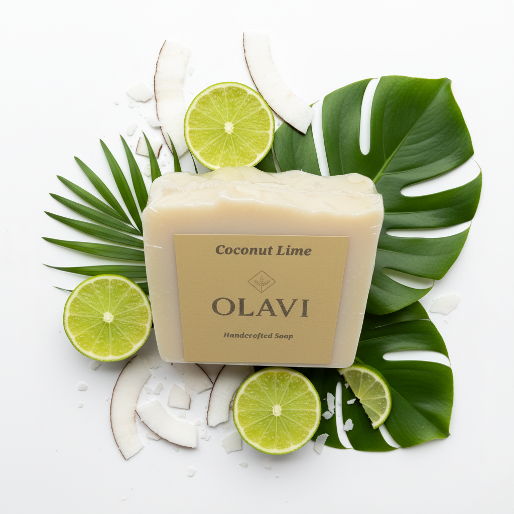 Coconut Lime Handmade Soap Bar – Natural & Moisturizing