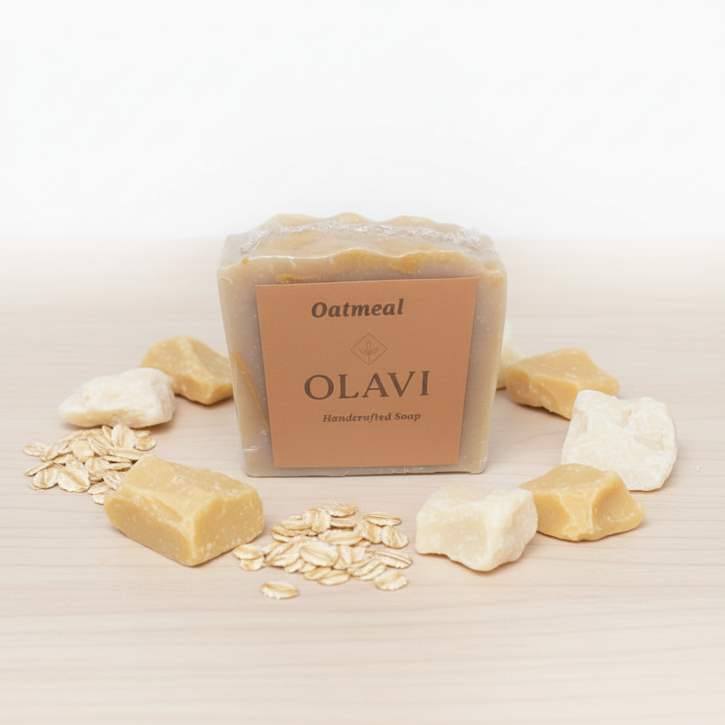 Oatmeal Cold Process Soap Bar – Gentle, Nourishing & Sensitive-Skin Friendly