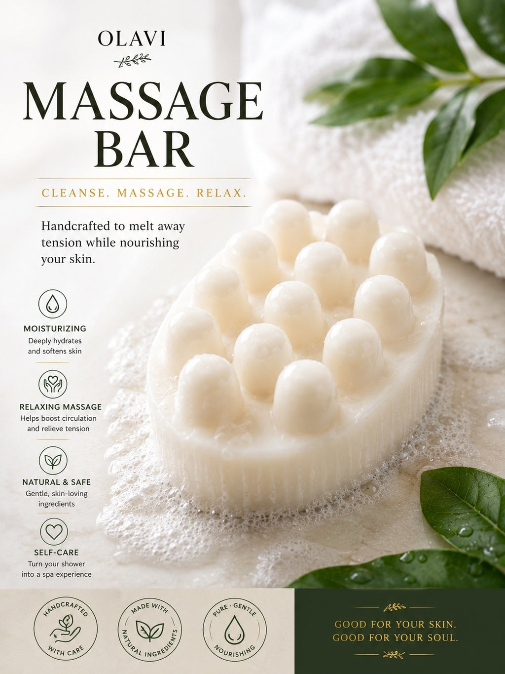 Shea Butter Lemon Massage Soap Bar
