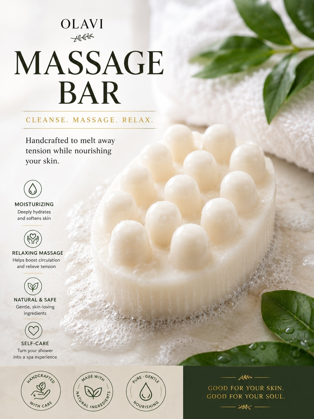 Shea Butter Lemon Massage Soap Bar